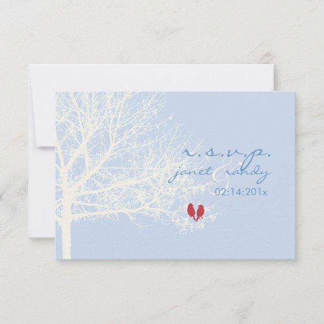PixDezines rsvp Snow Birds/Winter/DIY colours Card (Front)