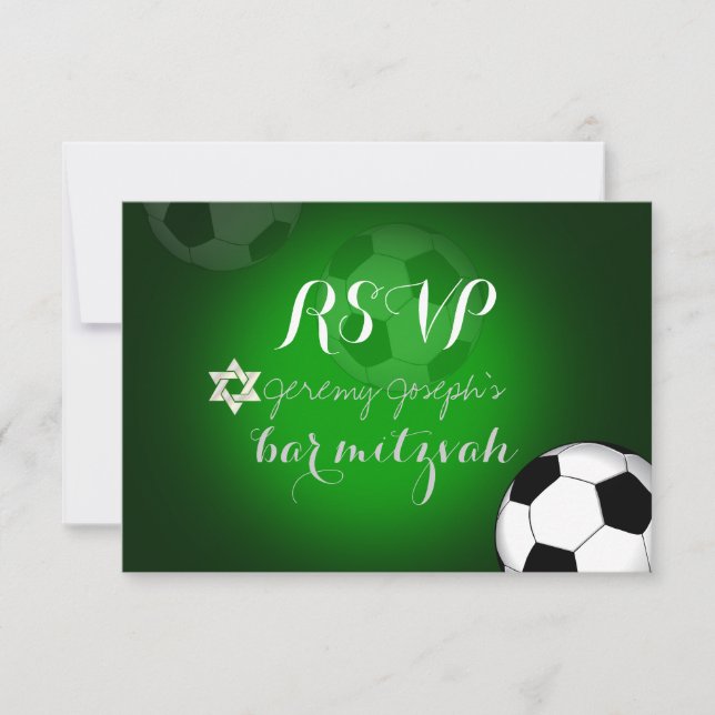 PixDezines rsvp Soccer Bar Mitzvah/DIY colour (Front)