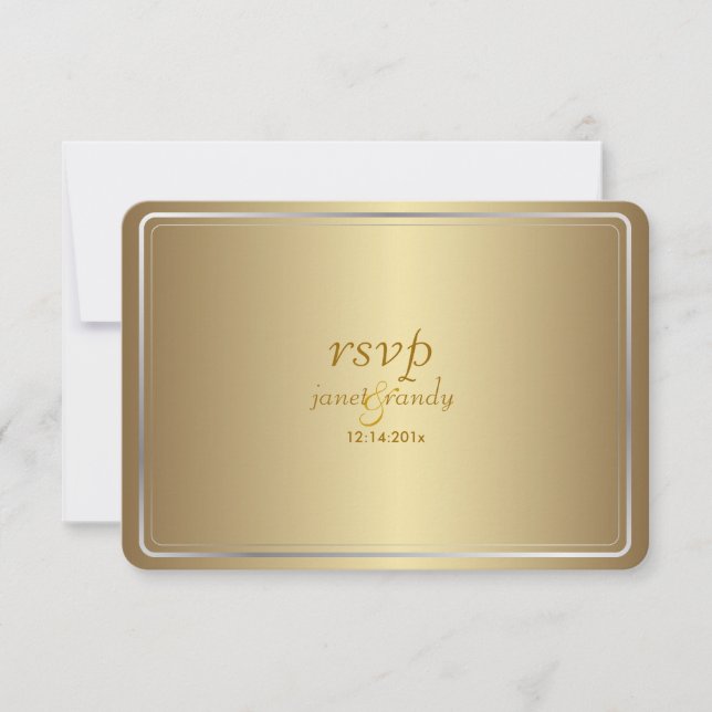 PixDezines rsvp template/faux metallic (Front)