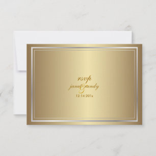 PixDezines rsvp template/faux metallic Card