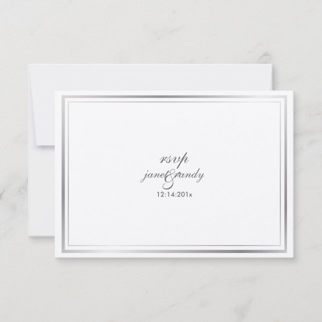 PixDezines rsvp template/gold+faux silver (Front)