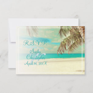 PixDezines rsvp vintage beach, tropical paradise