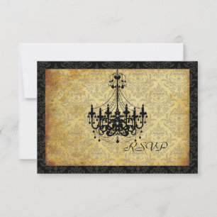 PixDezines rsvp Vintage Chandelier+damask