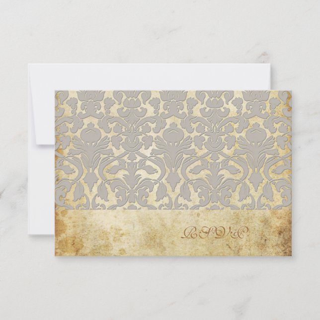 PixDezines RSVP VINTAGE+FLORE ROMANTIQUE DAMASK (Devant)