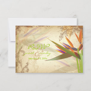 PixDezines RSVP VINTAGE OISEAU DE PARADIS