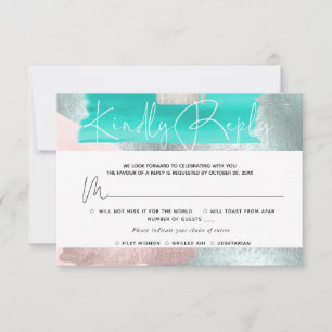 PixDezines RSVP w Repas, Art Moderne, Blue Turquoi