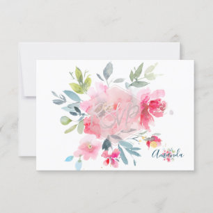 PixDezines RSVP Watercolor Flowers Bat Mitzvah ✡