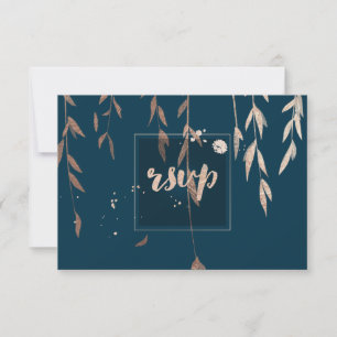 PixDezines RSVP Willow Faux Rose Gold/DIY colour Card