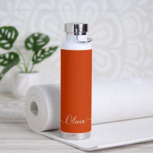 PixDezines Rust Orange DIY Colour Water Bottle