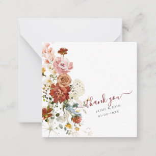 PixDezines Rustic Boho Fall Garden Flowers Card