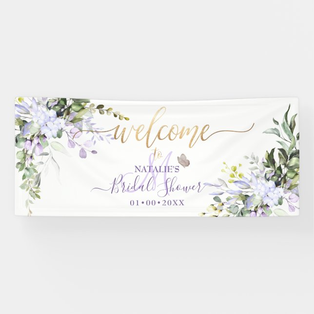 PixDezines Rustic Purple Gum Eucalyptus Banner (Horizontal)