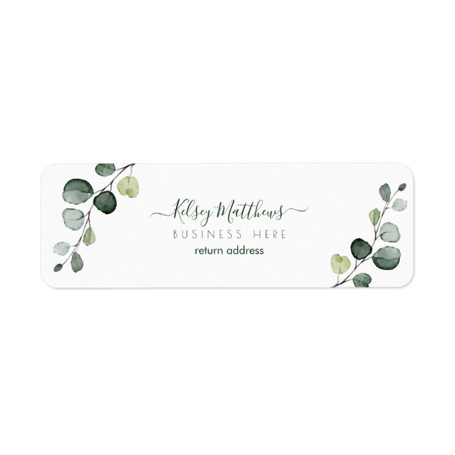 PixDezines Rusttic Watercolor Greenery Eucalyptus  (Front)