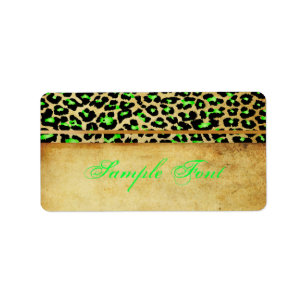 PixDezines Safari, green cheetah Label