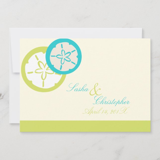 PixDezines Sand Dollar Starfish/DIY Colour!! Invitation (Front)
