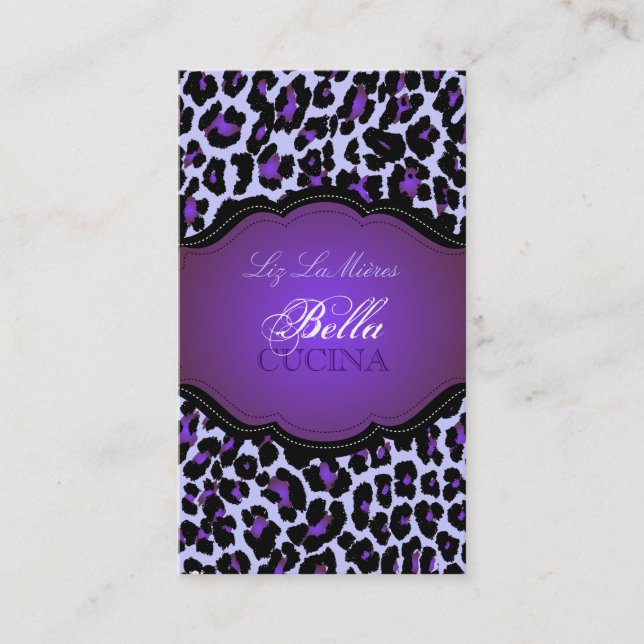 PixDezines Sassy cheetah print/diy background Business Card (Front)