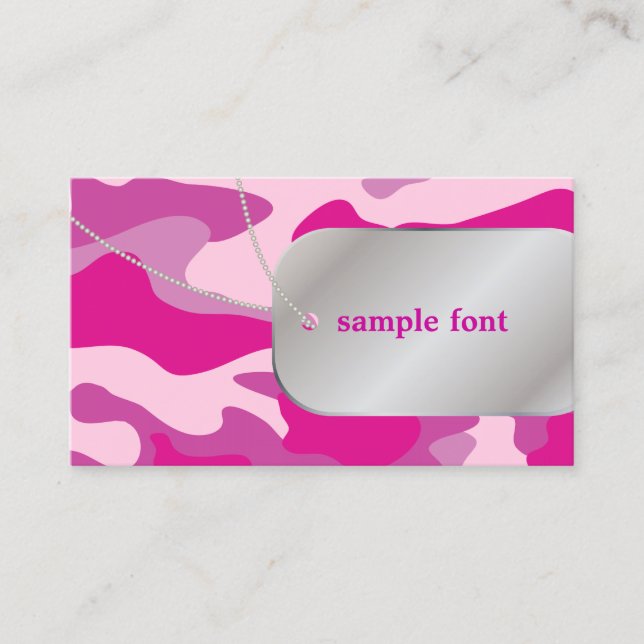 PixDezines Sassy Pink Camo+Dog Tags (Front)