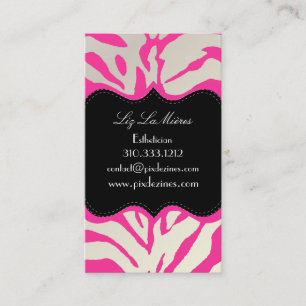 PixDezines Sassy zebra print Business Card