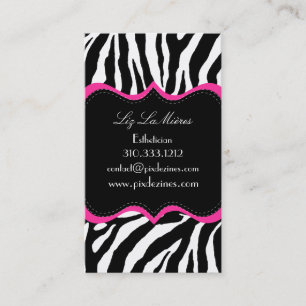 PixDezines Sassy zebra print Business Card