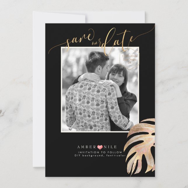 PixDezines Save Date/Botanica Love Save The Date (Front)