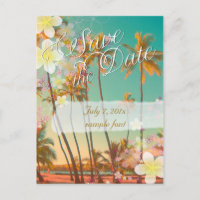 PixDezines/save date/hula dream/vintage hawaii