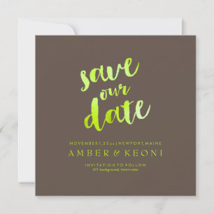 PixDezines Save Date/Lime Green/DIY Background The Date