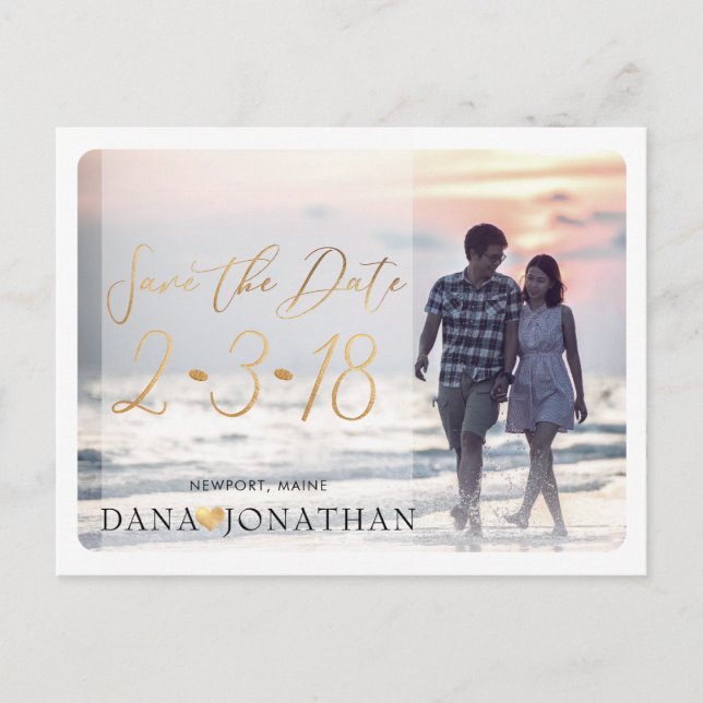 PixDezines Save the Date/Cool Handwritten Script Postcard (Front)