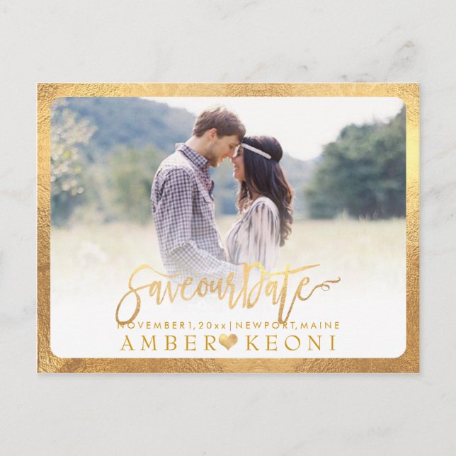 PixDezines Save the Date/Fancy Script Announcement Postcard (Front)