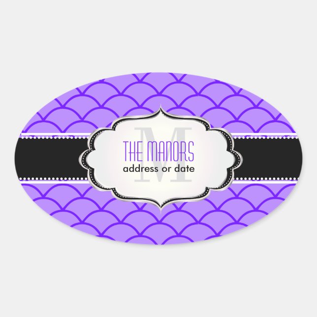 PixDezines scales trellis/DIY colours Oval Sticker (Front)