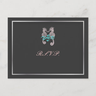 PixDezines Seahorse RSVP postcards/for 5x7 invites