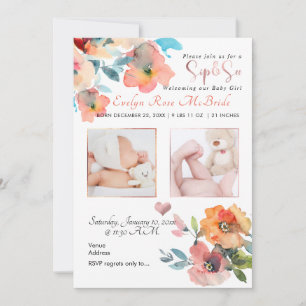 PixDezines SIP+SEE, WATERCOLOR FLOWERS Announcement