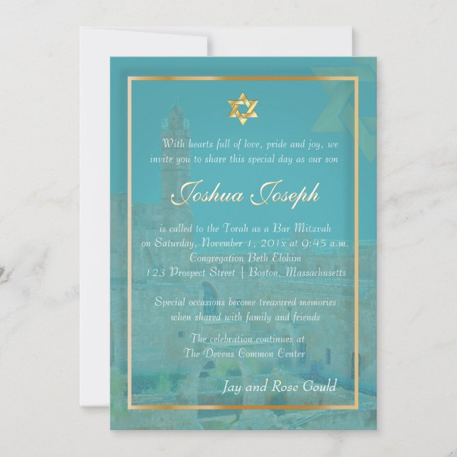 PixDezines sketch Tower of David/diy background Invitation (Front)