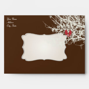 PixDezines Snow Birds Fall + Winter Invitations Envelope