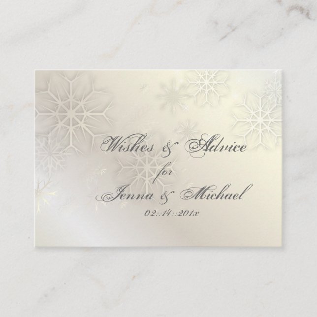 PixDezines Snow Flakes Wishes + Advice Cards (Front)