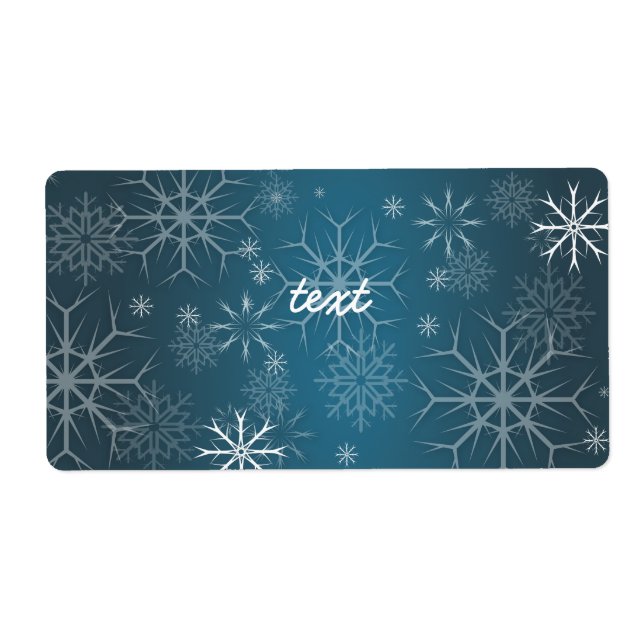 PixDezines Snowflakes Blanc + Turquoise (Devant)