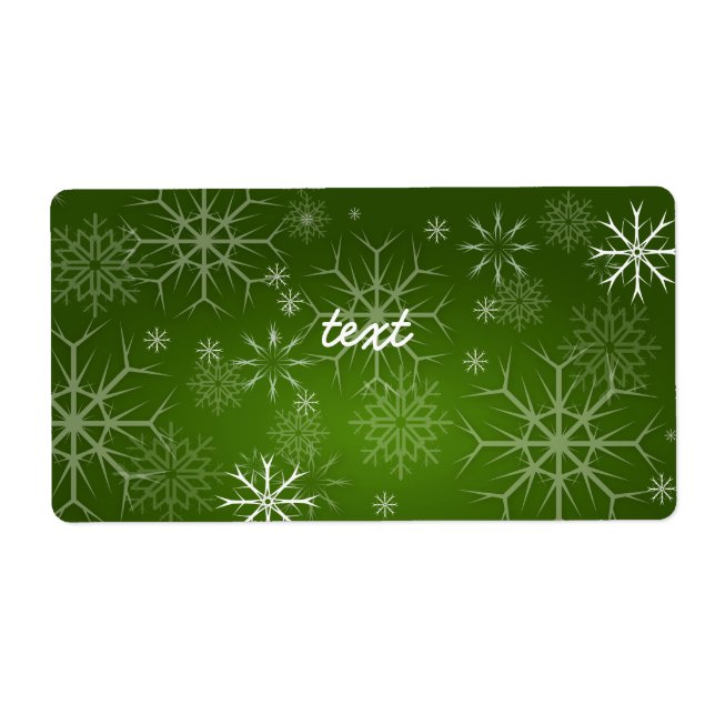 PixDezines Snowflakes blanc + vert (Devant)