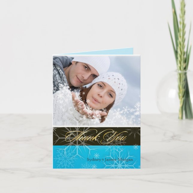 PixDezines Snowflakes / Photo Merci Cartes (Devant)