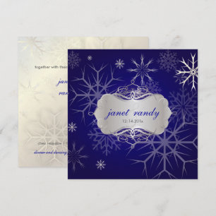 PixDezines SNOWFLAKES/WINTER WEDDING/DIY INDIGO Invitation