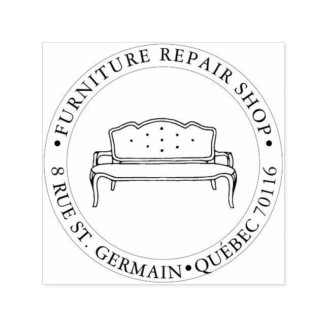 PixDezines Sofa, Seatee Self-inking Stamp (Design)