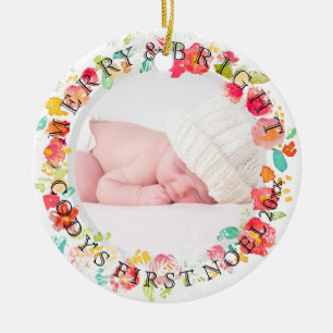 PixDezines sophie' garden Photo /DIY frame colours Ceramic Ornament