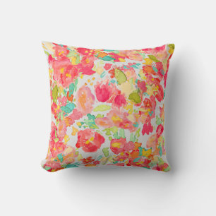 PixDezines sophie's garden/diy text+bckgrnd Throw Pillow