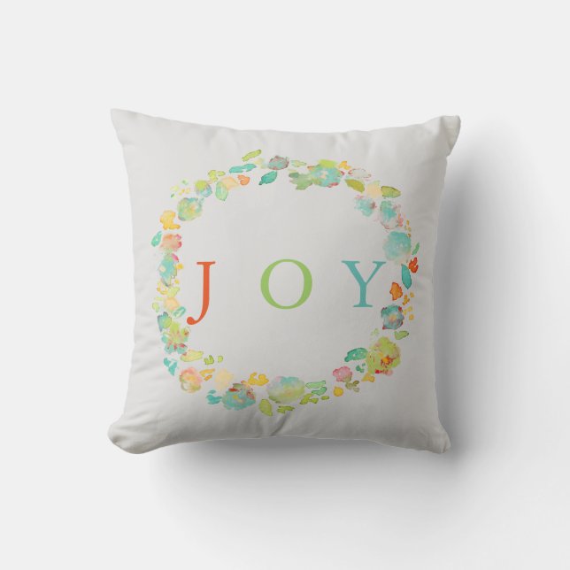 PixDezines sophie's garden/diy text+bckgrnd Throw Pillow (Front)