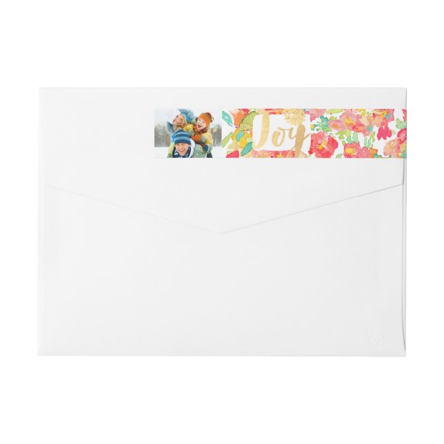 PixDezines sophie's garden/floral watercolor Wrap Around Label (Back)