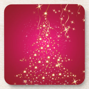 PixDezines Sparkling Christmas Trees Coaster