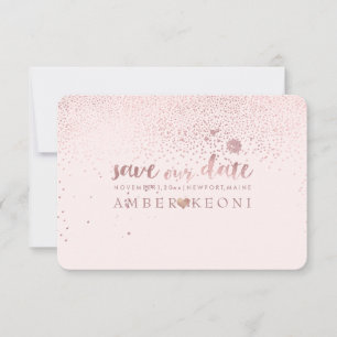 PixDezines Speckles Rose Gold/Save Date/DIY Colour Save The Date
