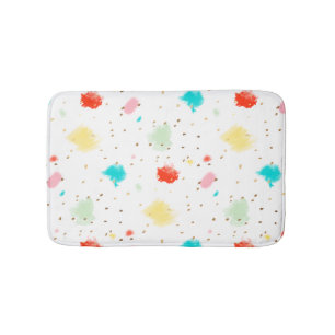 PixDezines Sprinkles Digital Watercolor Bath Mat
