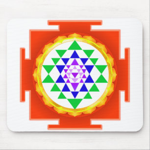 PixDezines Sri Yantra Chakra Clearing/Orange Glow Mouse Pad