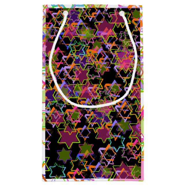 PixDezines star of david/DIY background colour Small Gift Bag (Back)