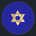 PixDezines star of david/faux gold/DIY background Classic Round Sticker<br><div class="desc">PixDezines classic faux gold star of david envelope sealers/return address labels.    The background can be customised for any special occasion,  i.e.,  birthday open house,  etc.  

 Copyright © 2008-2014 PixDezines.com™ and PixDezines™ on zazzle.com</div>