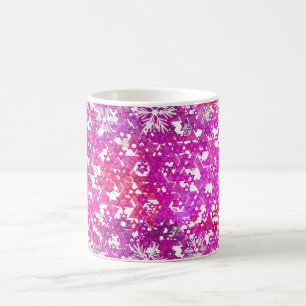 PixDezines Star of David Pattern, Fuschia Coffee Mug