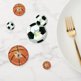 PIXDEZINES STAR OF DAVID, SPORTS THEME CONFETTI